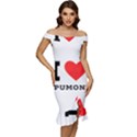 I love spumoni Off Shoulder Ruffle Split Hem Bodycon Dress View1