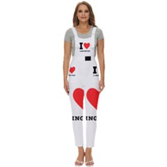 I Love Lamington Women s Pinafore Overalls Jumpsuit by ilovewhateva