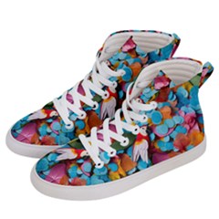 Confetti Tropical Ocean Themed Background Abstract Men s Hi-top Skate Sneakers by Ravend