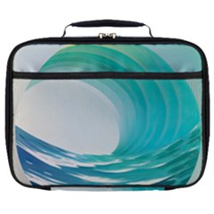 Tsunami Tidal Wave Wave Minimalist Ocean Sea Full Print Lunch Bag by Ravend
