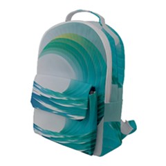 Tsunami Tidal Wave Wave Minimalist Ocean Sea Flap Pocket Backpack (large) by Ravend