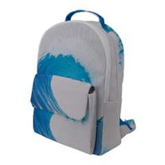 Wave Tsunami Tidal Wave Ocean Sea Water Flap Pocket Backpack (large) by Ravend