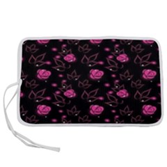 Pink Glowing Flowers Pen Storage Case (m) by Sparkle