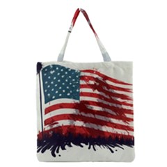 Patriotic Usa United States Flag Old Glory Grocery Tote Bag
