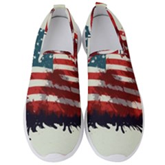 Patriotic Usa United States Flag Old Glory Men s Slip On Sneakers