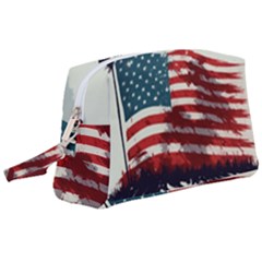 Patriotic Usa United States Flag Old Glory Wristlet Pouch Bag (large)