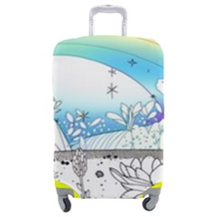 Rainbow Fun Cute Minimal Doodle Drawing Luggage Cover (medium)