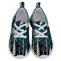 Forest Papercraft Trees Background Running Shoes