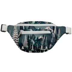 Forest Papercraft Trees Background Fanny Pack