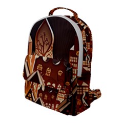 Gingerbread House Gingerbread Christmas Xmas Winter Flap Pocket Backpack (large)