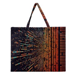 Data Abstract Abstract Background Background Zipper Large Tote Bag