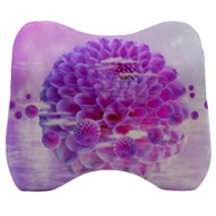 Dahlia Blossom Bloom Dahlias Fall Velour Head Support Cushion