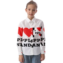 I Love Apple Candy Kids  Long Sleeve Shirt by ilovewhateva