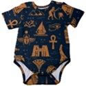 Dark-seamless-pattern-symbols-landmarks-signs-egypt Baby Short Sleeve Bodysuit View1