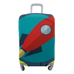 Rocket-with-science-related-icons-image Luggage Cover (small) by Salman4z