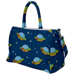 Seamless-pattern-ufo-with-star-space-galaxy-background Duffel Travel Bag by Salman4z