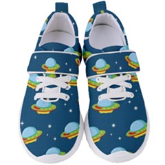 Seamless-pattern-ufo-with-star-space-galaxy-background Women s Velcro Strap Shoes by Salman4z