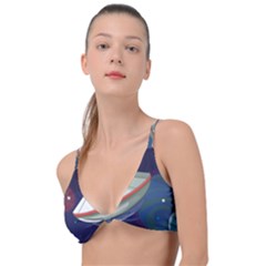 Ufo-alien-spaceship-galaxy Knot Up Bikini Top by Salman4z