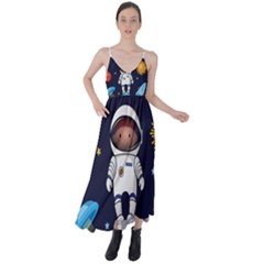 Boy-spaceman-space-rocket-ufo-planets-stars Tie Back Maxi Dress by Salman4z