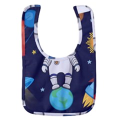 Boy-spaceman-space-rocket-ufo-planets-stars Baby Bib by Salman4z