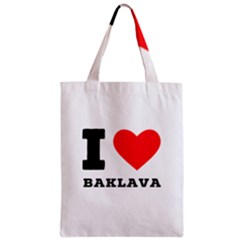 I Love Baklava Zipper Classic Tote Bag by ilovewhateva