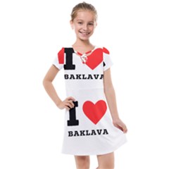 I Love Baklava Kids  Cross Web Dress by ilovewhateva