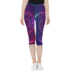 Time-machine Inside Out Lightweight Velour Capri Leggings  by Salman4z