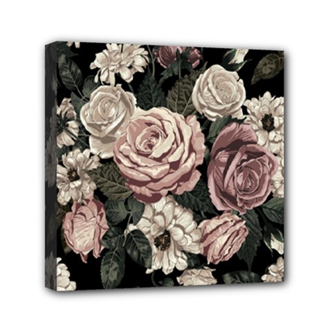 Elegant-seamless-pattern-blush-toned-rustic-flowers Mini Canvas 6  X 6  (stretched) by Salman4z