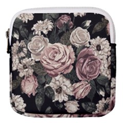 Elegant-seamless-pattern-blush-toned-rustic-flowers Mini Square Pouch by Salman4z