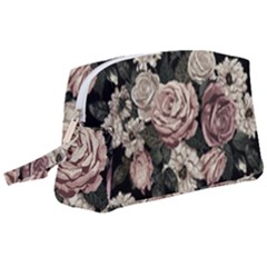 Elegant-seamless-pattern-blush-toned-rustic-flowers Wristlet Pouch Bag (large) by Salman4z