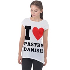 I Love Pastry Danish Cap Sleeve High Low Top by ilovewhateva