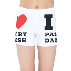 I Love Pastry Danish Kids  Sports Shorts by ilovewhateva