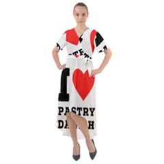 I Love Pastry Danish Front Wrap High Low Dress by ilovewhateva