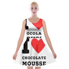 I Love Chocolate Mousse Velvet Skater Dress by ilovewhateva