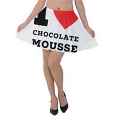 I Love Chocolate Mousse Velvet Skater Skirt by ilovewhateva