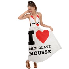 I Love Chocolate Mousse Backless Maxi Beach Dress by ilovewhateva