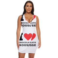 I Love Chocolate Mousse Draped Bodycon Dress by ilovewhateva