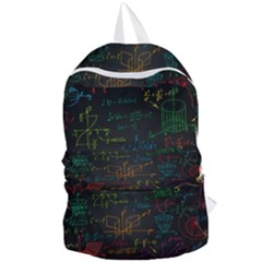 Mathematical-colorful-formulas-drawn-by-hand-black-chalkboard Foldable Lightweight Backpack by Salman4z