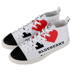I Love Blueberry Muffin Men s Mid-top Canvas Sneakers by ilovewhateva