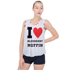 I Love Blueberry Muffin Bubble Hem Chiffon Tank Top by ilovewhateva