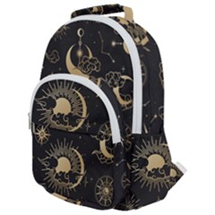 Asian-seamless-pattern-with-clouds-moon-sun-stars-vector-collection-oriental-chinese-japanese-korean Rounded Multi Pocket Backpack by Salman4z