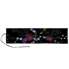 Embroidery-trend-floral-pattern-small-branches-herb-rose Roll Up Canvas Pencil Holder (l) by Salman4z