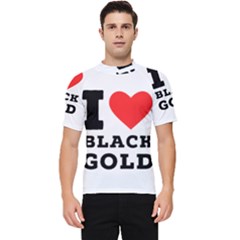 I Love Black Gold Men s Short Sleeve Rash Guard by ilovewhateva