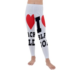 I Love Black Gold Kids  Lightweight Velour Leggings by ilovewhateva