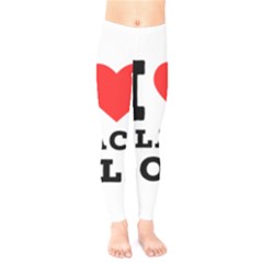 I Love Black Gold Kids  Classic Winter Leggings by ilovewhateva