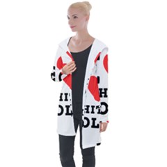 I Love White Gold  Longline Hooded Cardigan by ilovewhateva