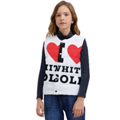 I Love White Gold  Kid s Short Button Up Puffer Vest	 by ilovewhateva