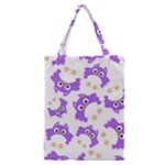 Purple-owl-pattern-background Classic Tote Bag