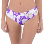 Purple-owl-pattern-background Reversible Classic Bikini Bottoms