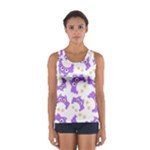 Purple-owl-pattern-background Sport Tank Top 